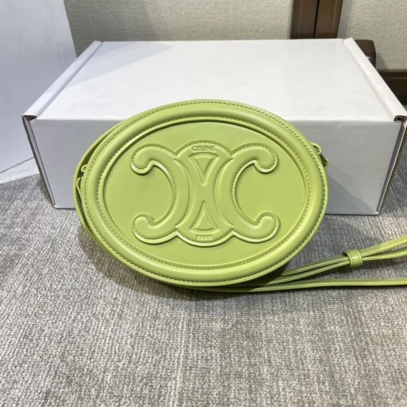 Celine Pale Green Round Crossbody Bag