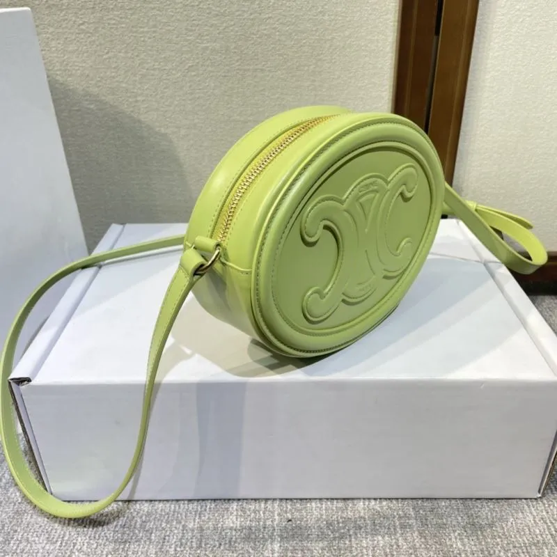 Celine Pale Green Round Crossbody Bag - Image 3