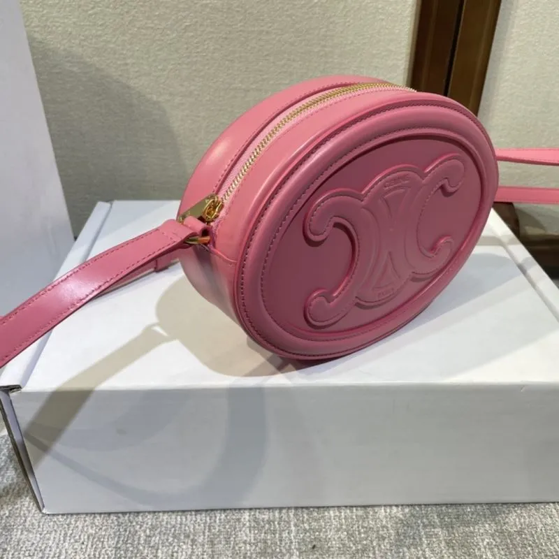 Celine Pink Round Crossbody Bag - Image 3