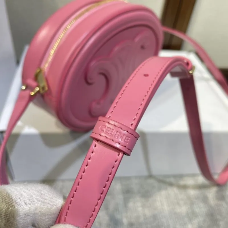 Celine Pink Round Crossbody Bag - Image 6