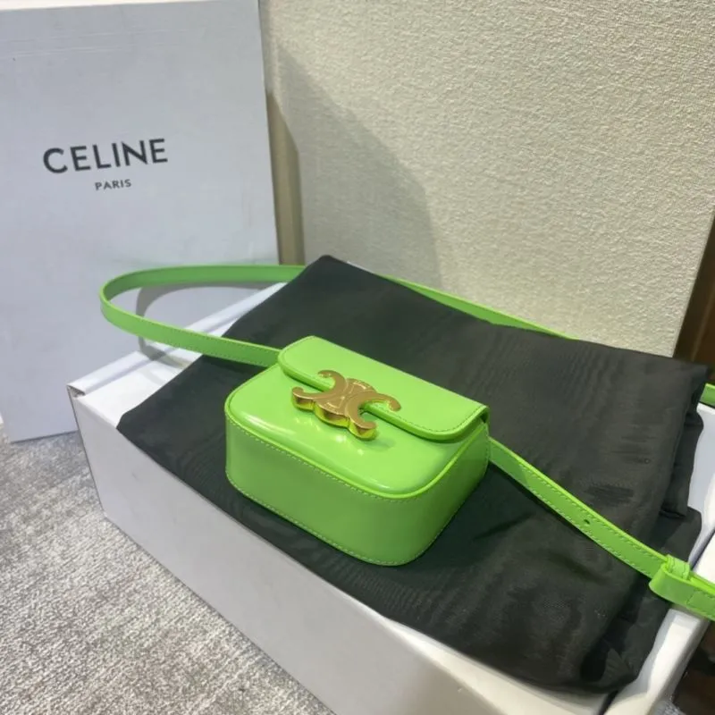 Celine Neon Green Mini Crossbody Bag 407