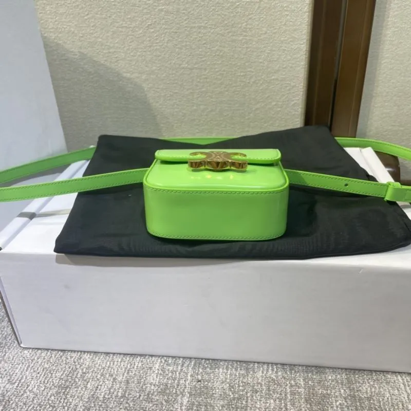 Alternative view of Celine Neon Green Mini Crossbody Bag 407