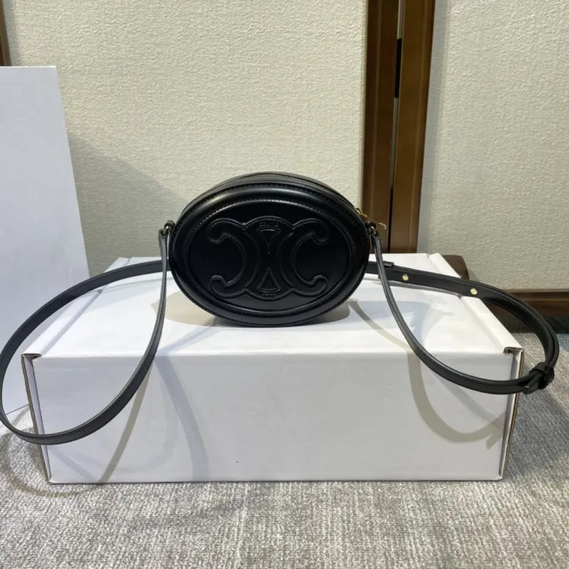 Celine Black Round Crossbody Bag 408
