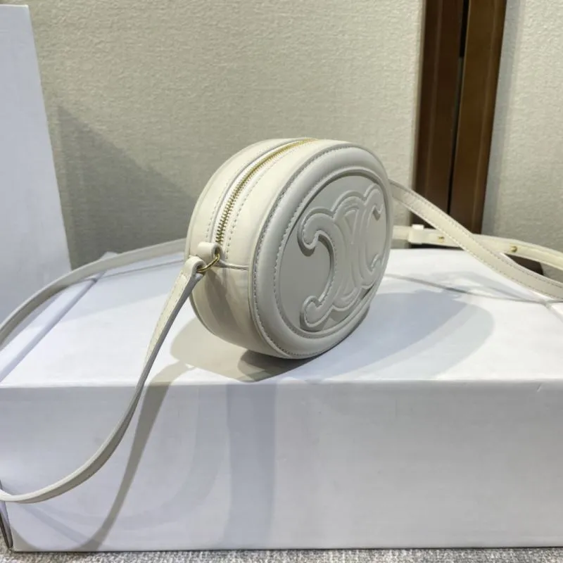 Alternative view of Celine White Crossbody Satchel Bag 409