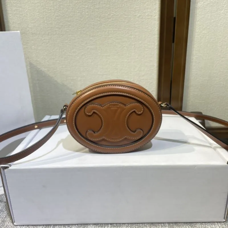 Celine Brown Round Crossbody Bag 410