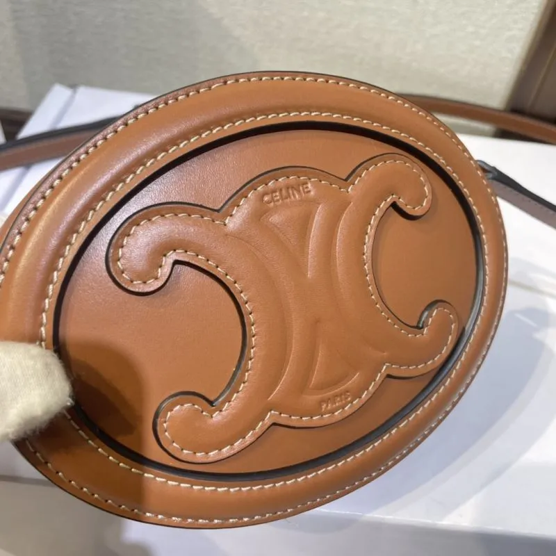 Celine Brown Round Crossbody Bag 410 - Image 4