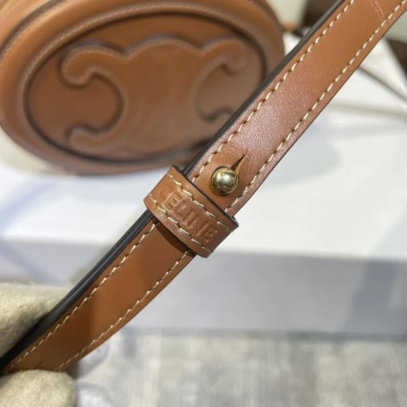 Celine Brown Round Crossbody Bag 410 - Image 5