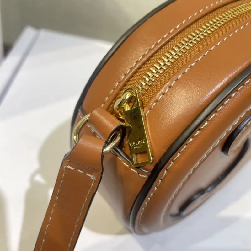 Celine Brown Round Crossbody Bag 410 - Image 6