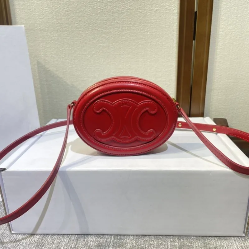 Celine Red Round Crossbody Bag 411