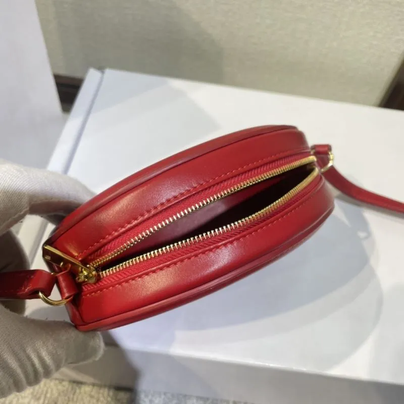 Celine Red Round Crossbody Bag 411 - Image 7