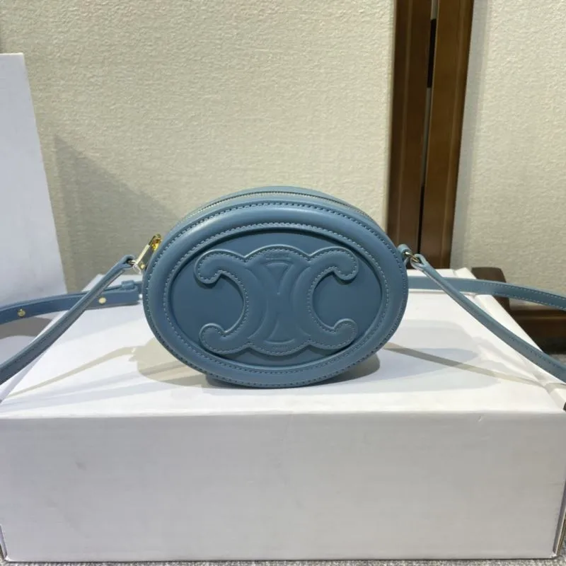 Celine Light Blue Round Crossbody Bag 412