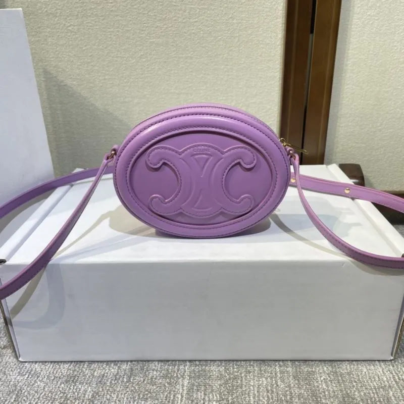 Celine Purple Round Crossbody Bag