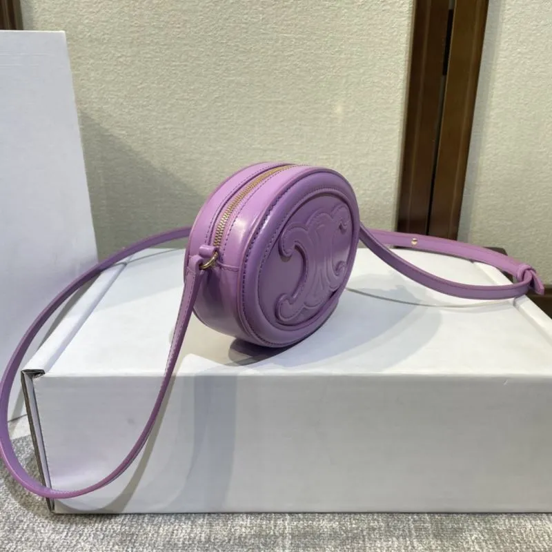 Alternative view of Celine Purple Round Crossbody Bag