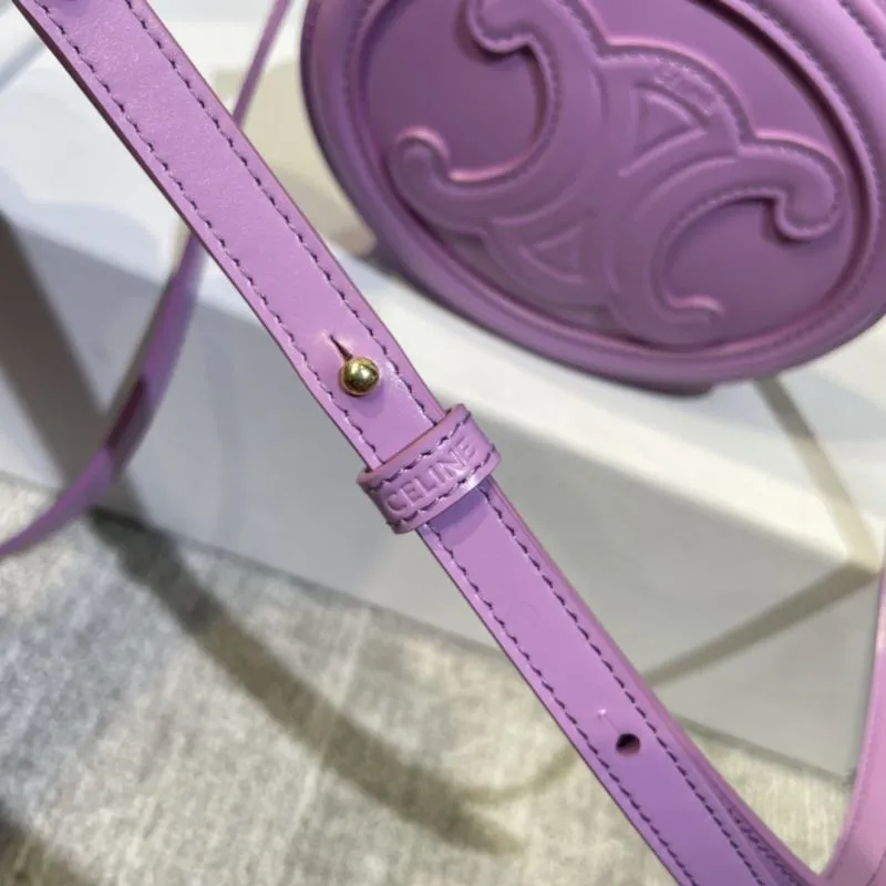 Celine Purple Round Crossbody Bag - Image 5