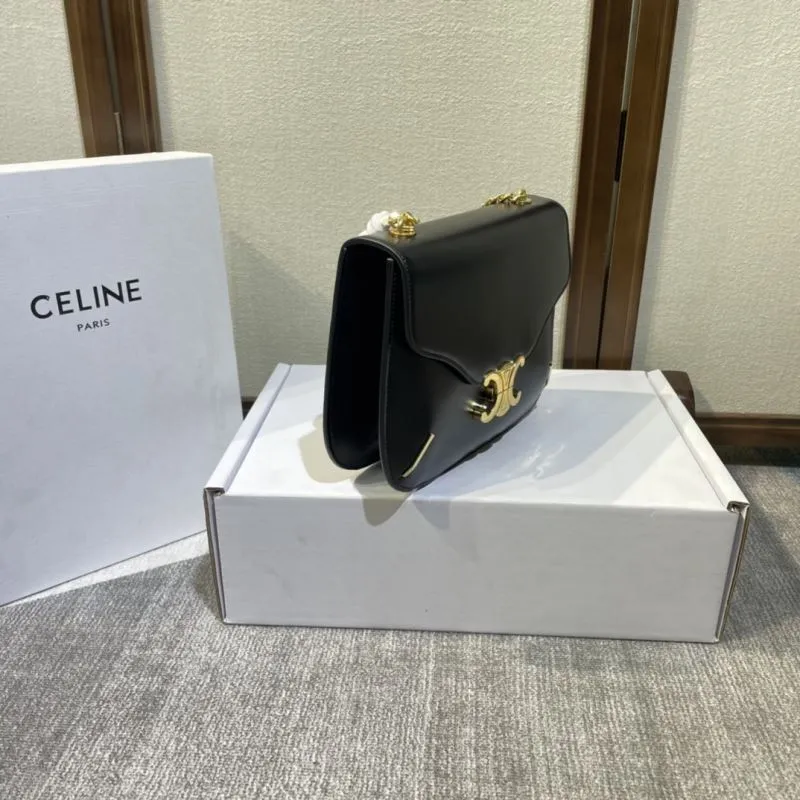 Alternative view of Celine Black Leather Satchel Bag 417