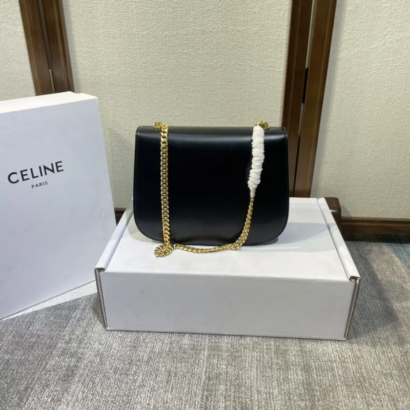 Celine Black Leather Satchel Bag 417 - Image 3