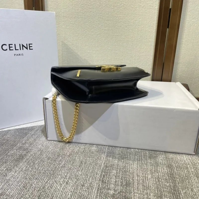Celine Black Leather Satchel Bag 417 - Image 4