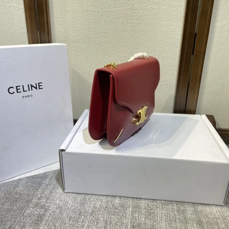 Alternative view of Celine Red Leather Satchel Bag 418