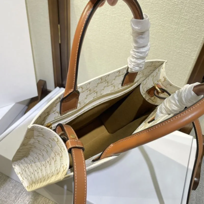 Celine Beige Monogram Tote Bag 426 - Image 7