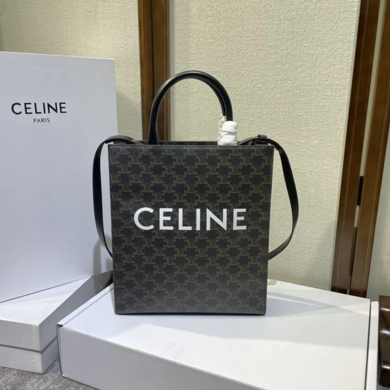Celine Dark Brown Monogram Satchel Bag 427
