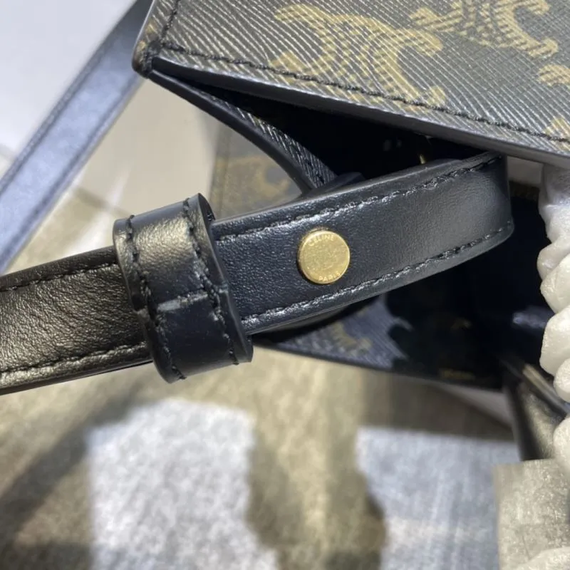 Celine Dark Brown Monogram Satchel Bag 427 - Image 7