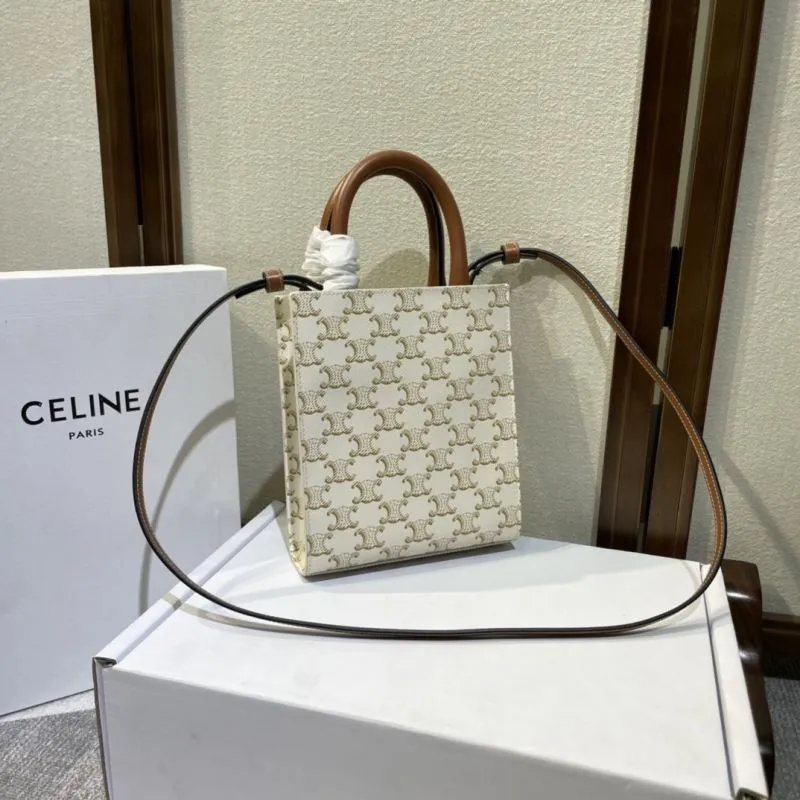 Celine White Mini Tote Crossbody Bag - Image 3