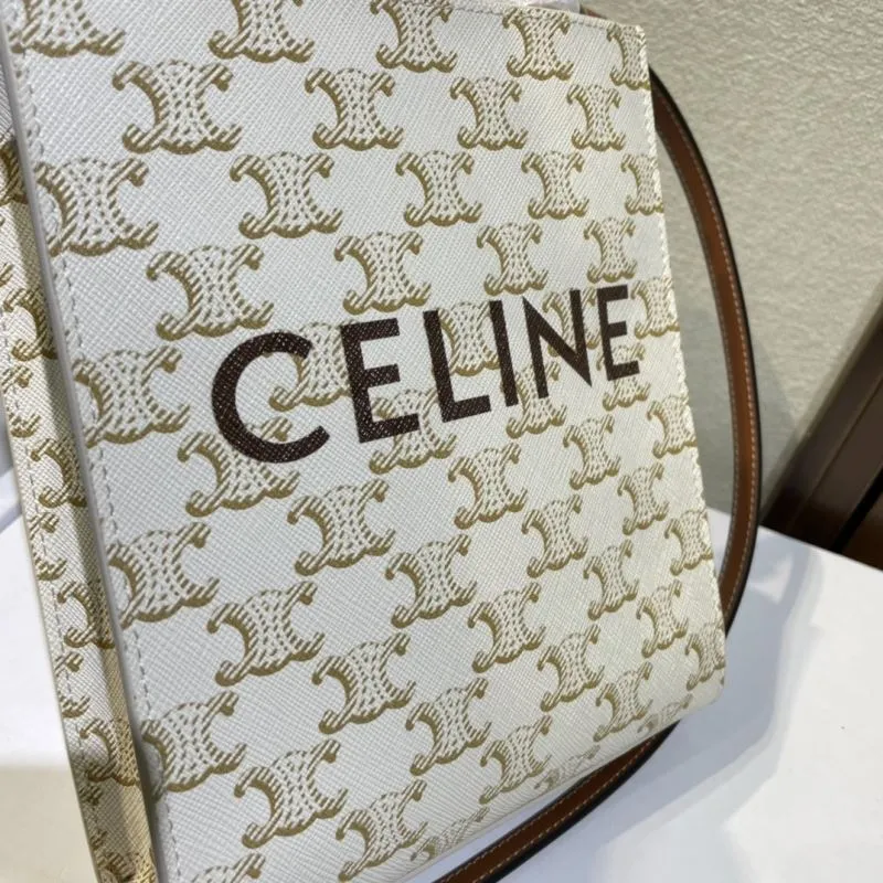 Celine White Mini Tote Crossbody Bag - Image 5