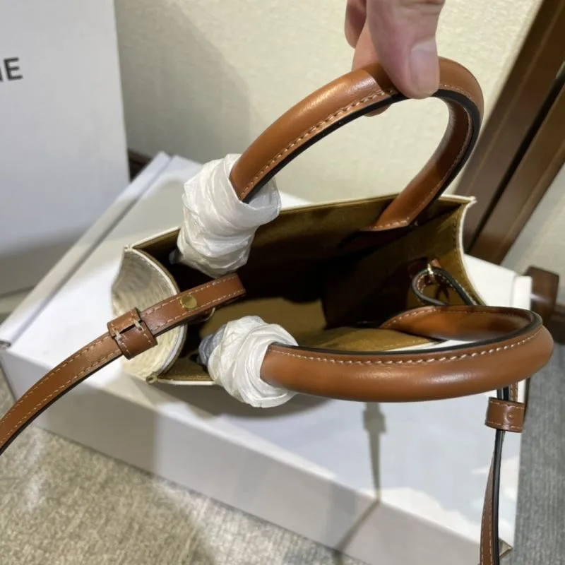 Celine White Mini Tote Crossbody Bag - Image 7