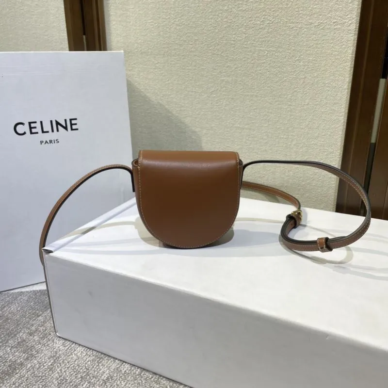 Celine Brown Crossbody Saddle Bag 430 - Image 3