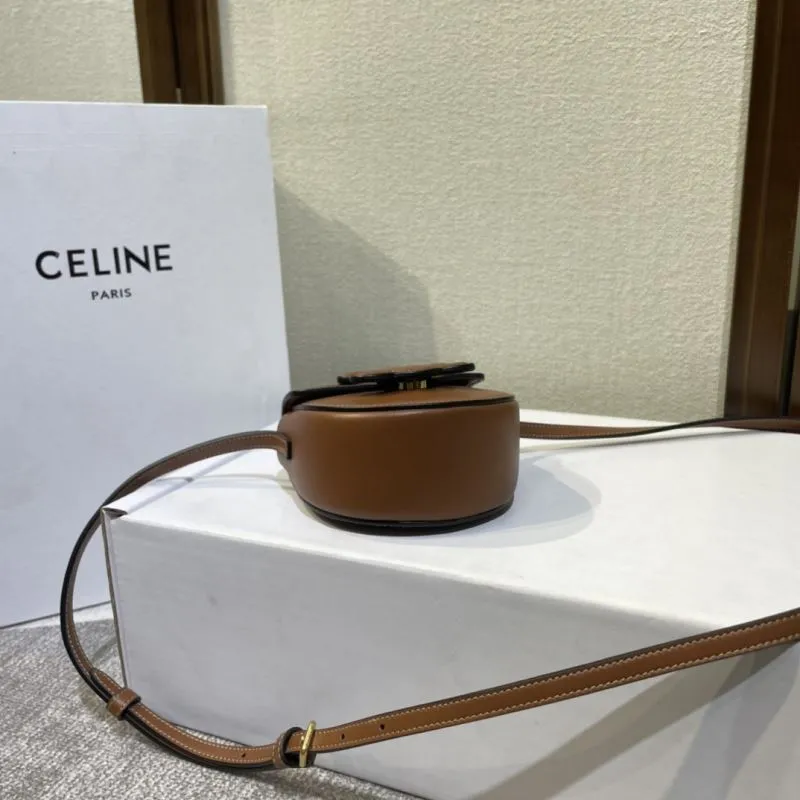 Celine Brown Crossbody Saddle Bag 430 - Image 4