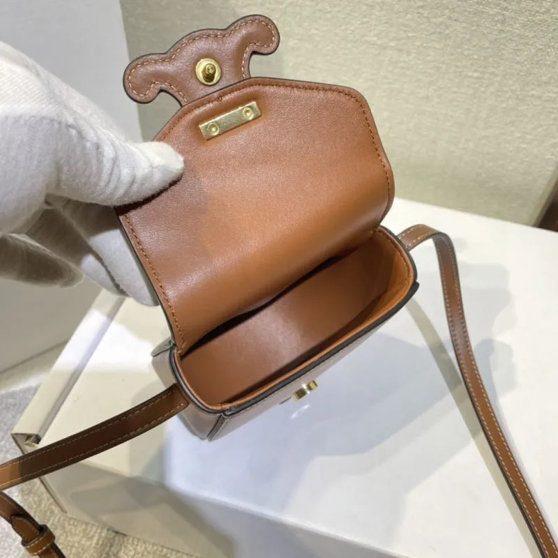 Celine Brown Crossbody Saddle Bag 430 - Image 8