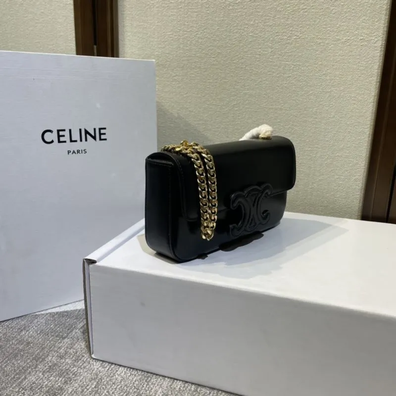 Alternative view of Celine Black Leather Chain Shoulder Bag