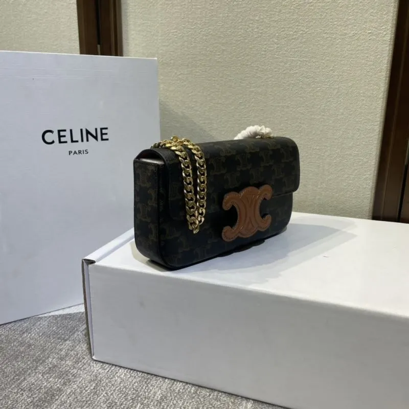 Alternative view of Celine Dark Monogram Chain Shoulder Bag 435