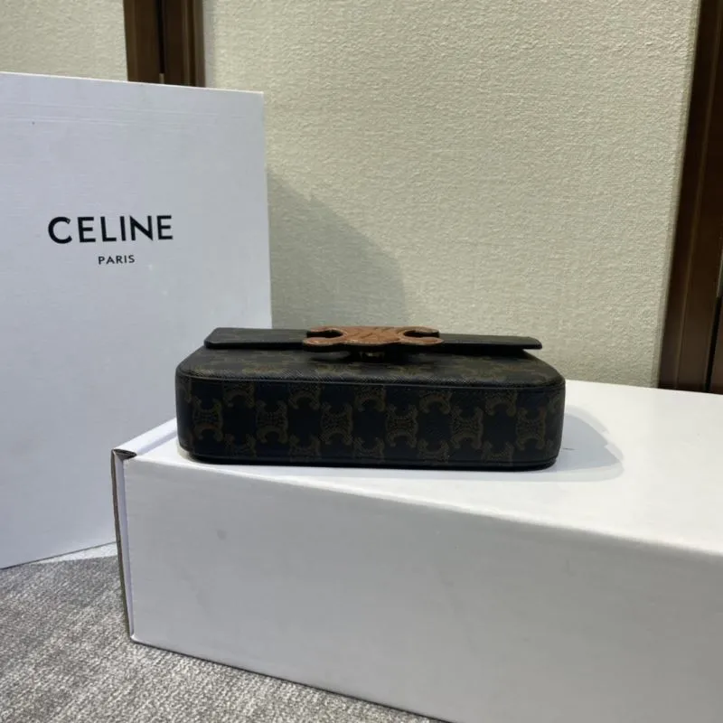 Celine Dark Monogram Chain Shoulder Bag 435 - Image 4