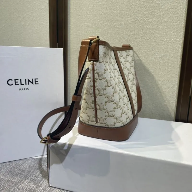 Alternative view of Celine 437 Beige Brown Bucket Bag