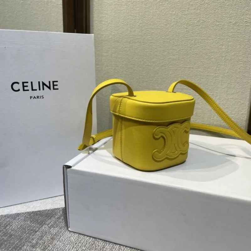 Alternative view of Celine Yellow Bucket Crossbody Bag 438