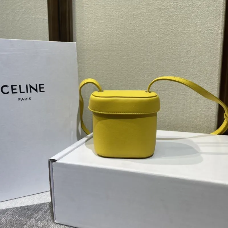 Celine Yellow Bucket Crossbody Bag 438 - Image 3