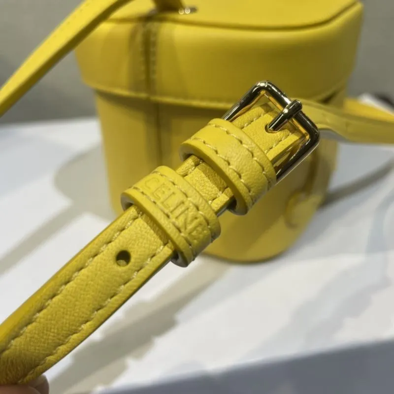 Celine Yellow Bucket Crossbody Bag 438 - Image 5