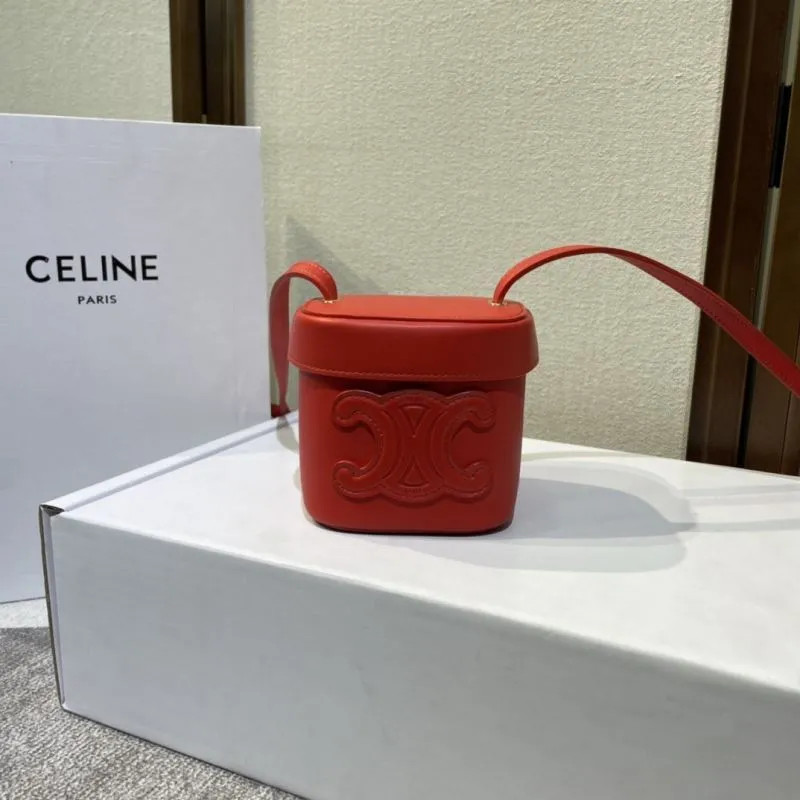 Celine Red Bucket Crossbody Bag 439