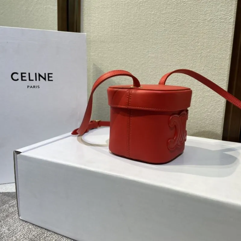 Alternative view of Celine Red Bucket Crossbody Bag 439