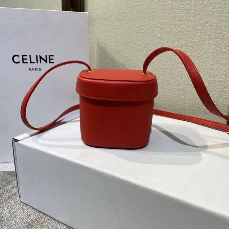 Celine Red Bucket Crossbody Bag 439 - Image 3