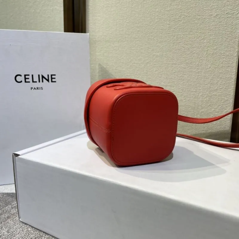 Celine Red Bucket Crossbody Bag 439 - Image 4