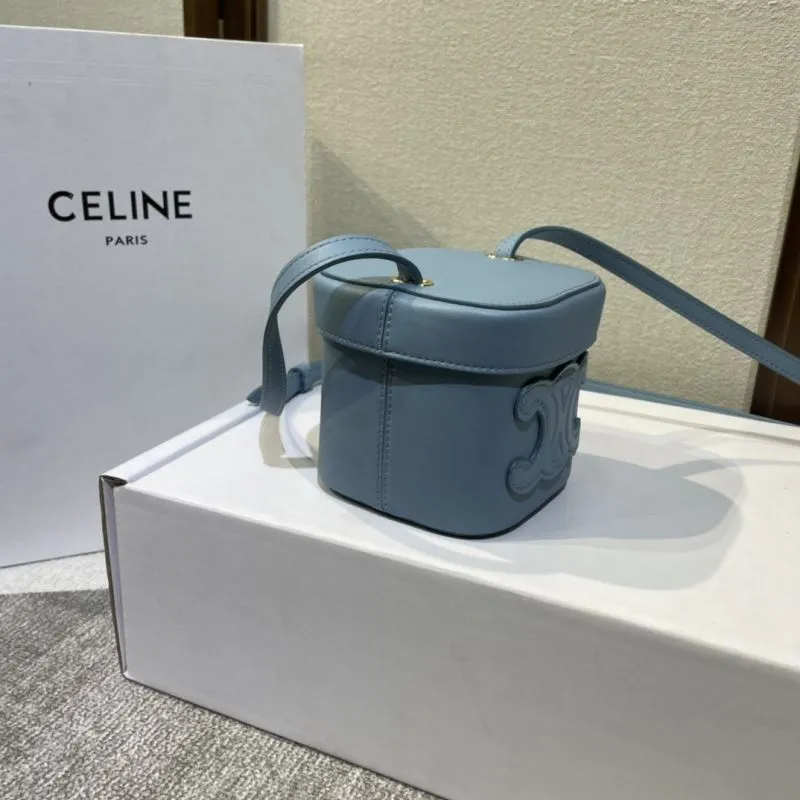 Alternative view of Celine Light Blue Bucket Crossbody Bag 440