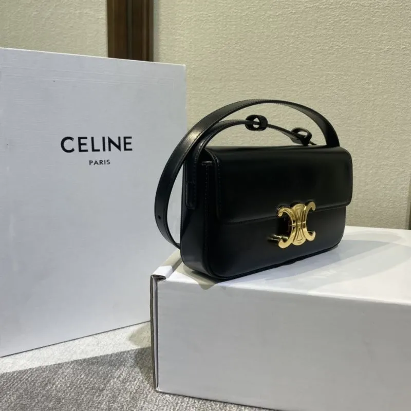 Alternative view of Celine Black Leather Satchel Bag 442