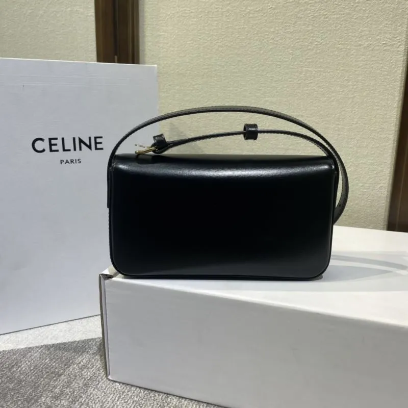 Celine Black Leather Satchel Bag 442 - Image 3