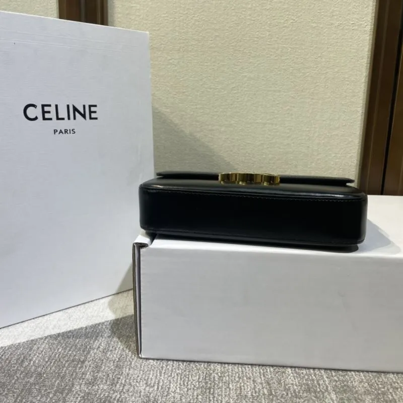 Celine Black Leather Satchel Bag 442 - Image 4
