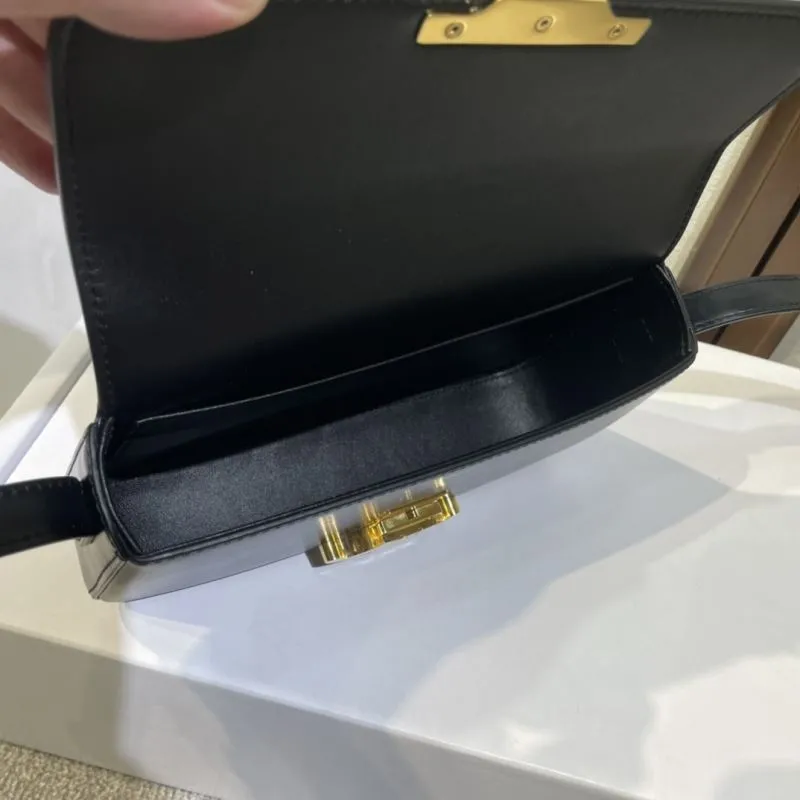 Celine Black Leather Satchel Bag 442 - Image 8