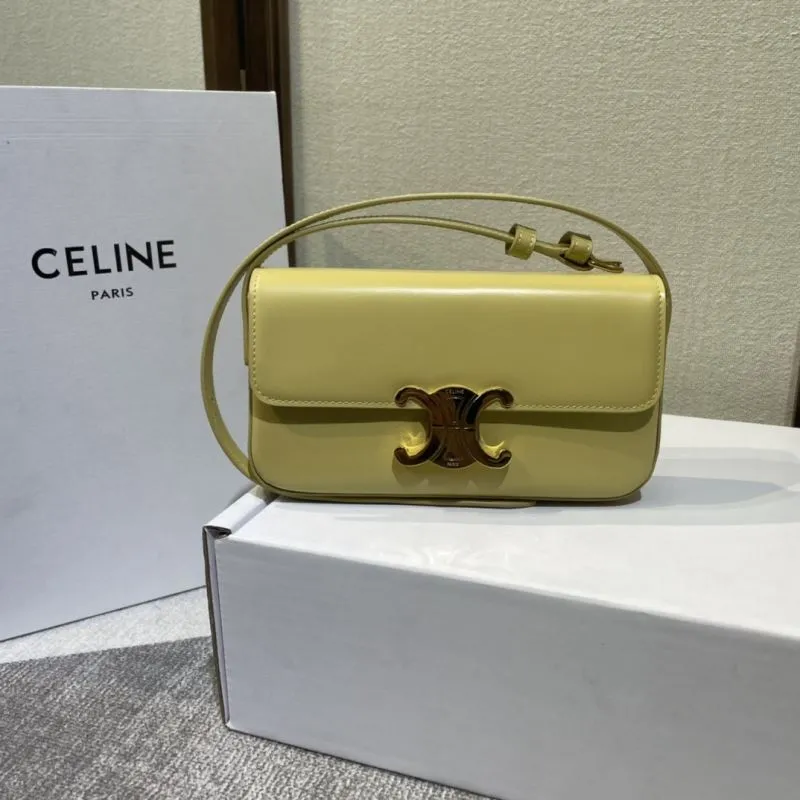 Celine Pale Yellow Satchel Bag 443