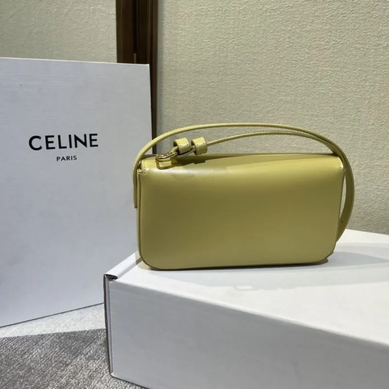 Celine Pale Yellow Satchel Bag 443 - Image 3