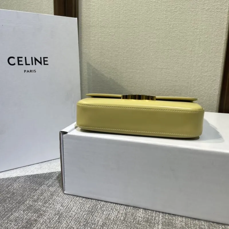 Celine Pale Yellow Satchel Bag 443 - Image 4
